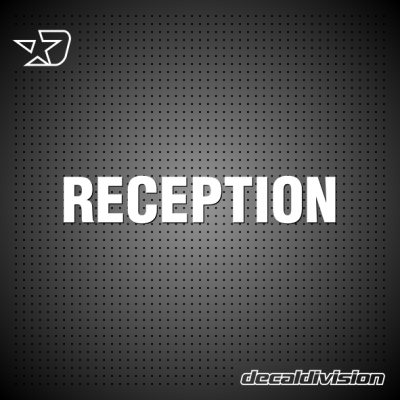 Reception Area Lettering Sticker